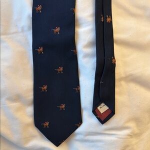 English Women’s Navy Blue Polo Print Tie